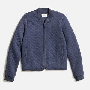 Marine Layer Corbet Quilted Bomber Jacket Navy Blue Size M